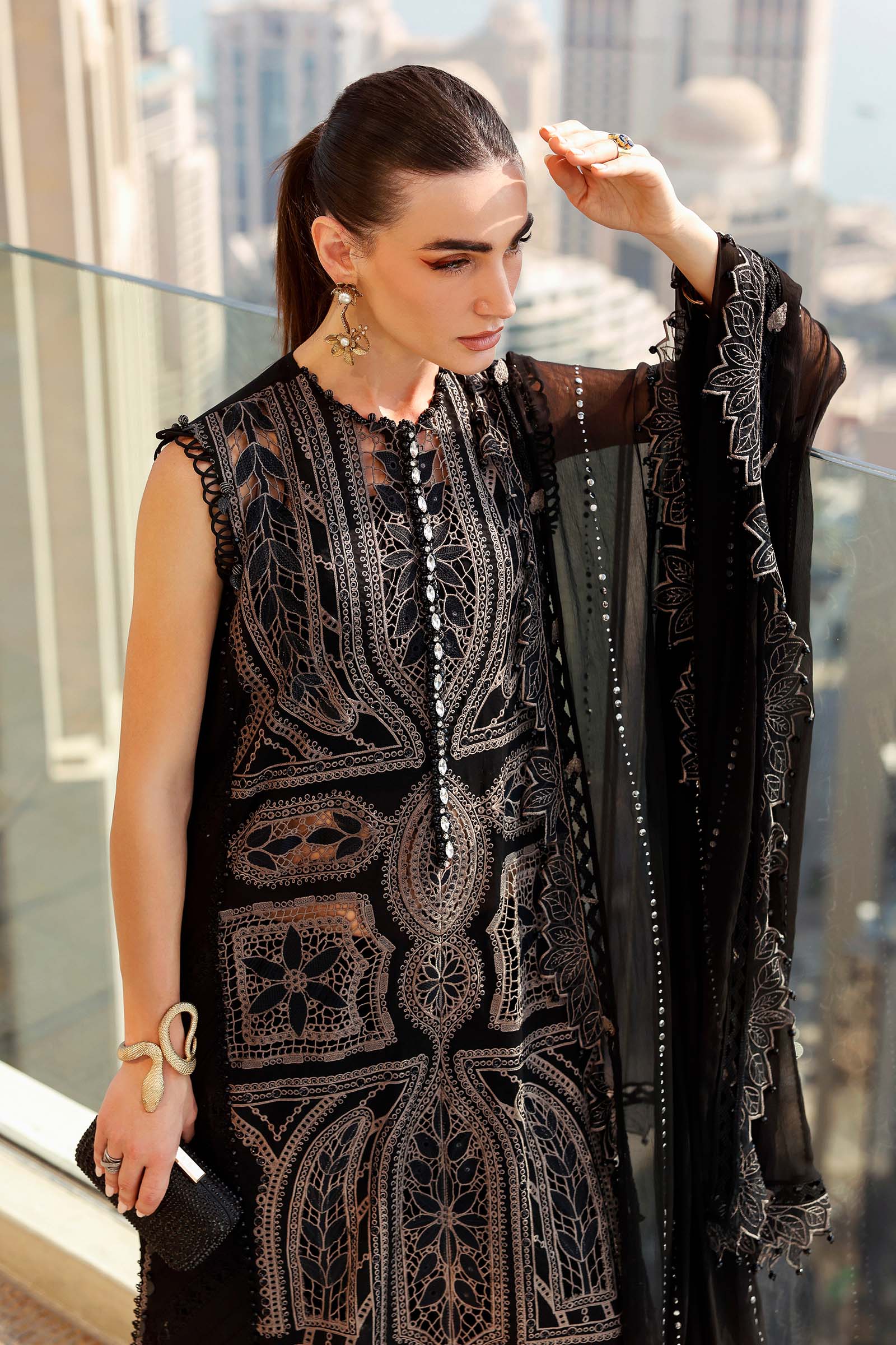Maria.B Luxury Lawn Unstitched Embroidered 3Pc Suit D-2608-B - Image 6