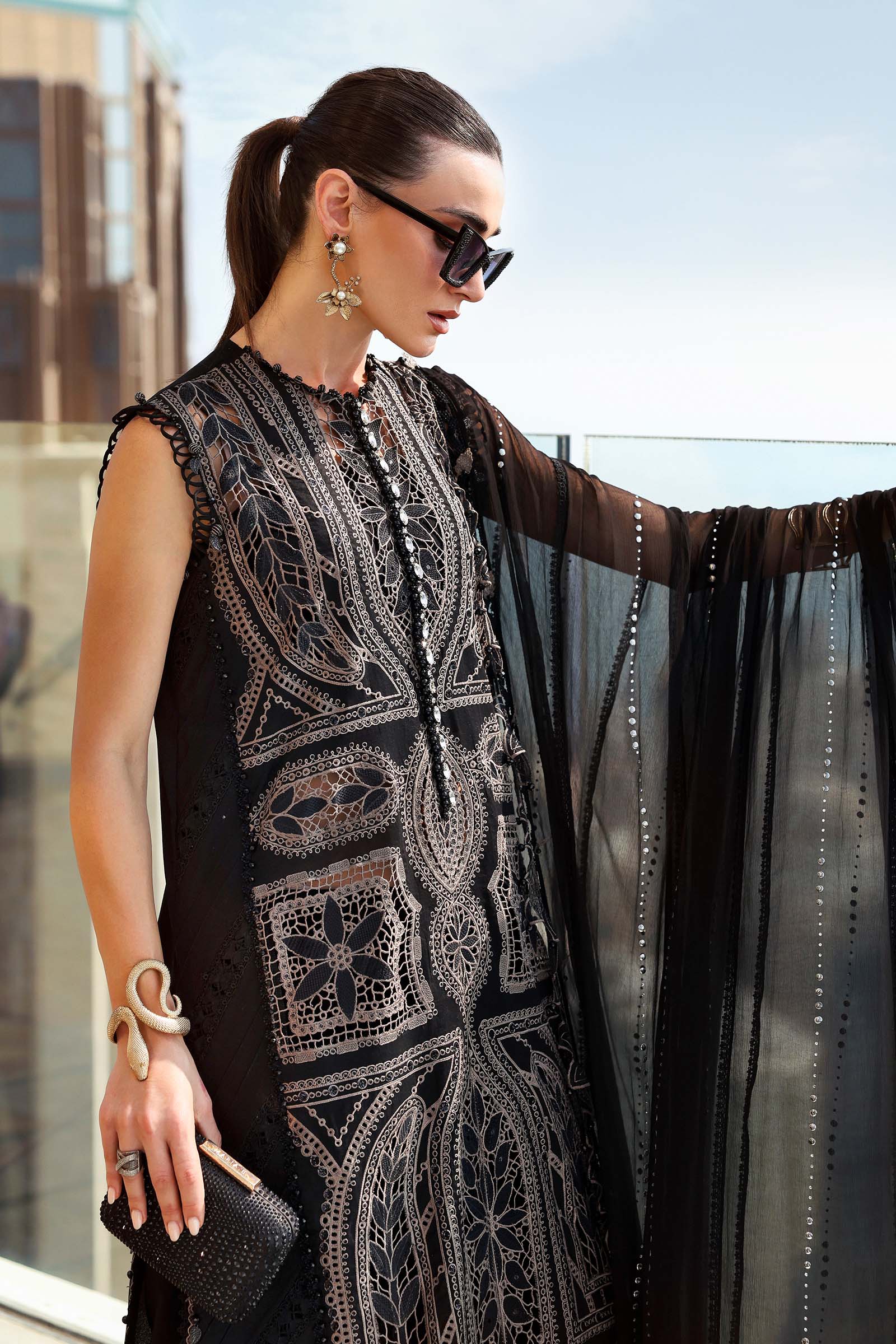 Maria.B Luxury Lawn Unstitched Embroidered 3Pc Suit D-2608-B - Image 7