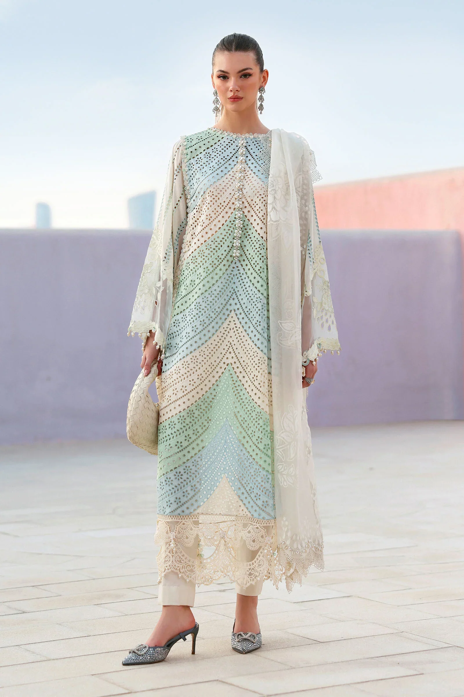 Maria.B Luxury Lawn Chikenkari Unstitched Embroidered 3Pc Suit 12-A