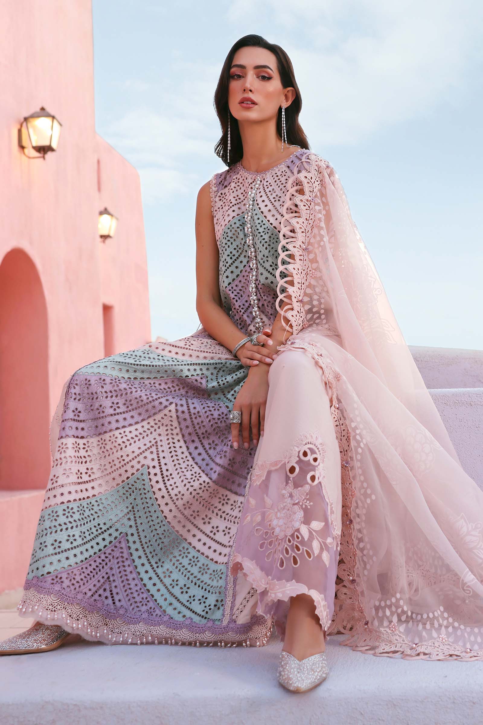 Maria.B Luxury Lawn Unstitched Embroidered 3Pc Suit D-2612-B - Image 2