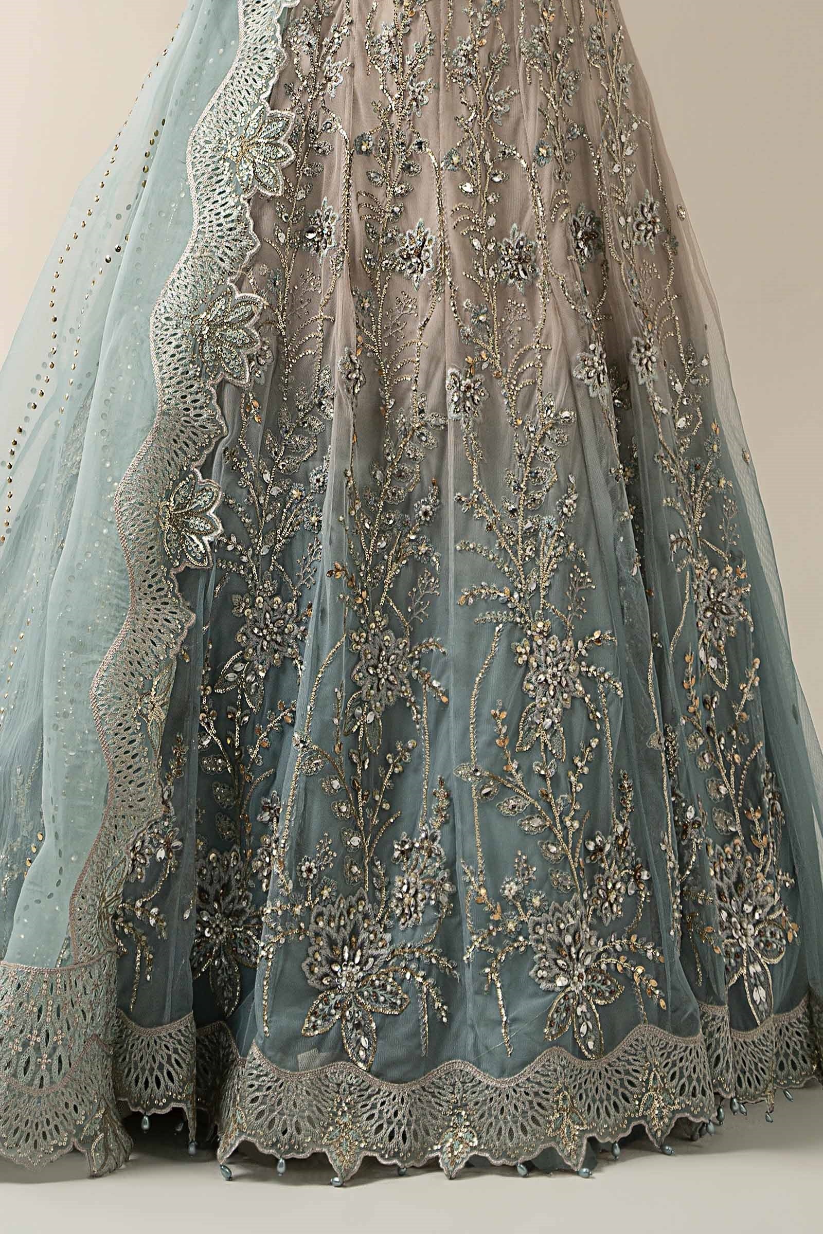 Maria.B Luxury Net Embroidered 3 Piece Unstitched BDS-3002 - Image 4