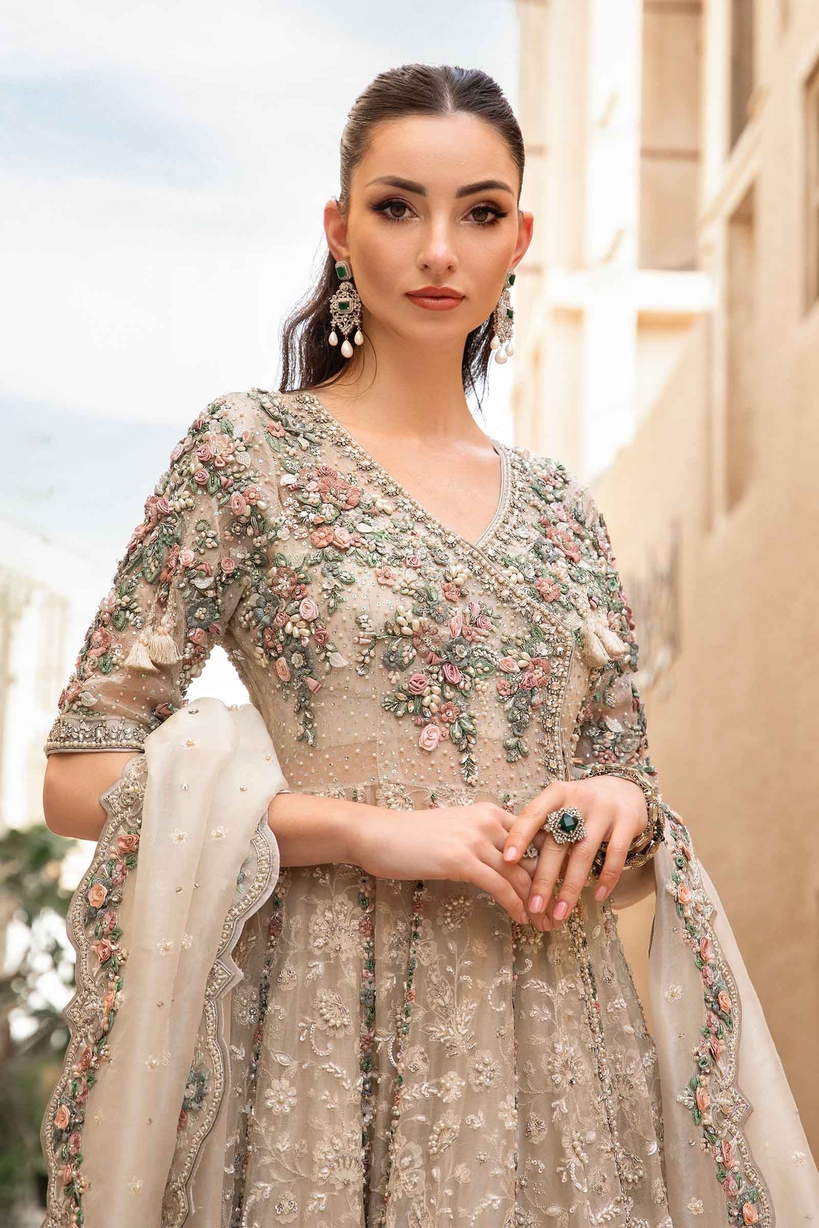 Maria.B - Luxury Organza Embroidered 3 Piece Unstitched - Irem - Image 4