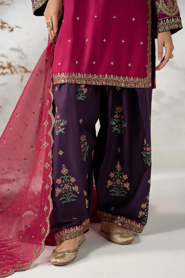 Maria.B - Luxury Raw Silk Embroidered 3 Piece Unstitched - Image 5