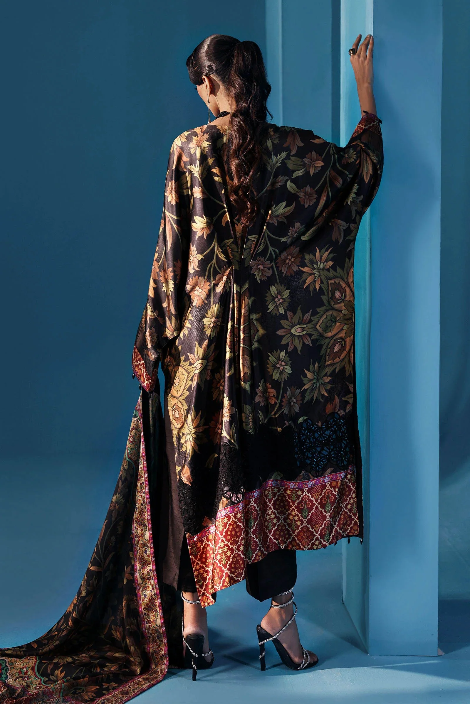 Maria.B Luxury Silk Embroidered Unstitched 3 Piece - MPS-W25-07 - Image 2
