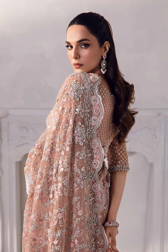 Maria.B Net Embroidered Unstitched 3 Piece - Solana MC-1011-A - Image 5