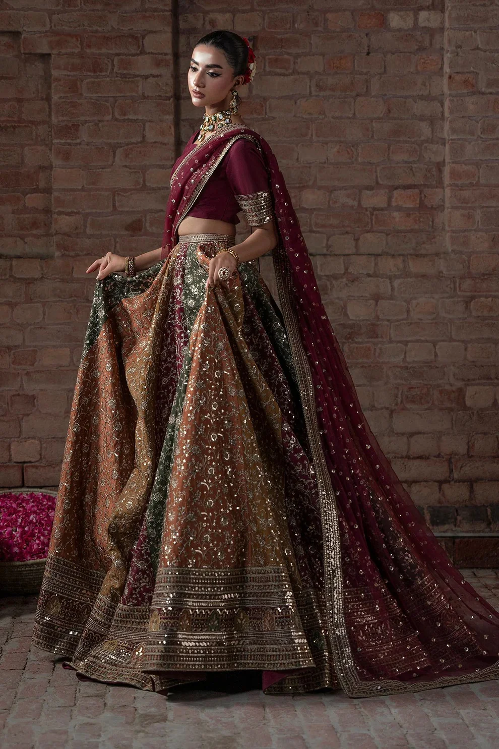Mina Kashif - Raw Silk Embroidered 3 Piece Unstitched - Zah e Naseeb - Image 3