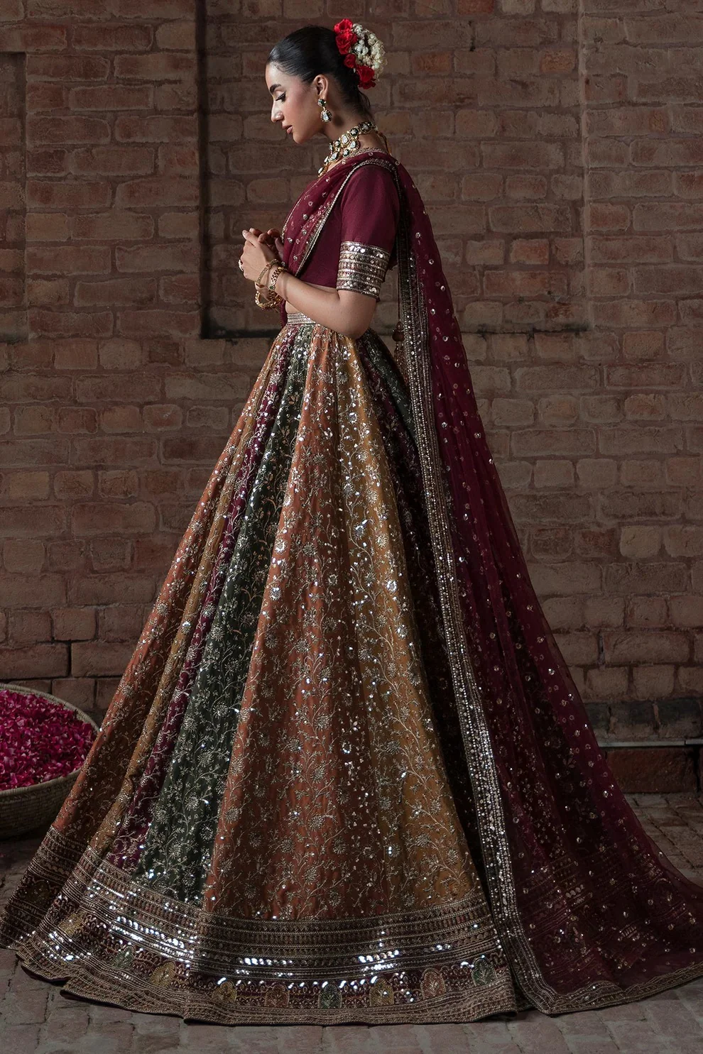 Mina Kashif - Raw Silk Embroidered 3 Piece Unstitched - Zah e Naseeb - Image 4