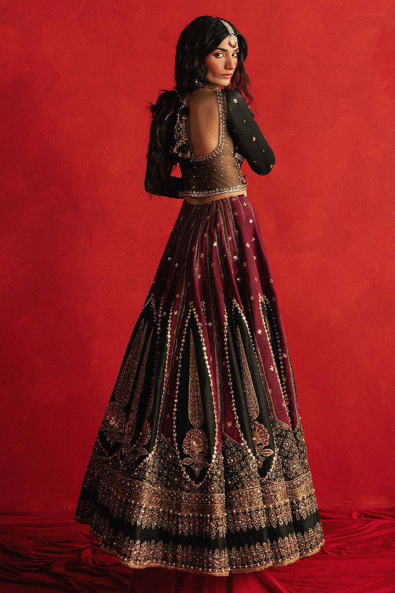 Mohsin Naveed Ranjha Luxury Pure Raw Silk Hand Emblishment Collection DIL RAAS - Image 2
