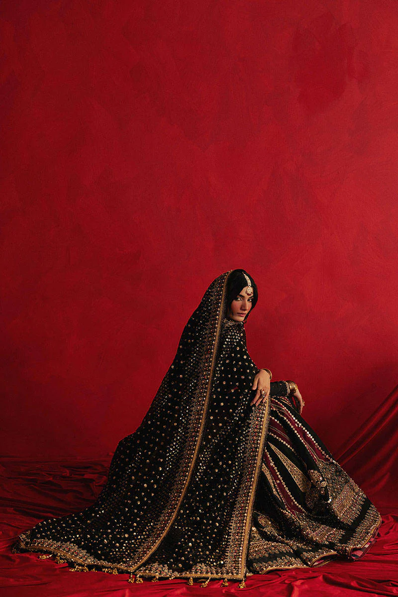 Mohsin Naveed Ranjha Luxury Pure Raw Silk Hand Emblishment Collection DIL RAAS - Image 7