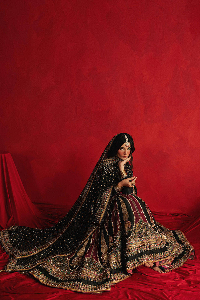 Mohsin Naveed Ranjha Luxury Pure Raw Silk Hand Emblishment Collection DIL RAAS - Image 9