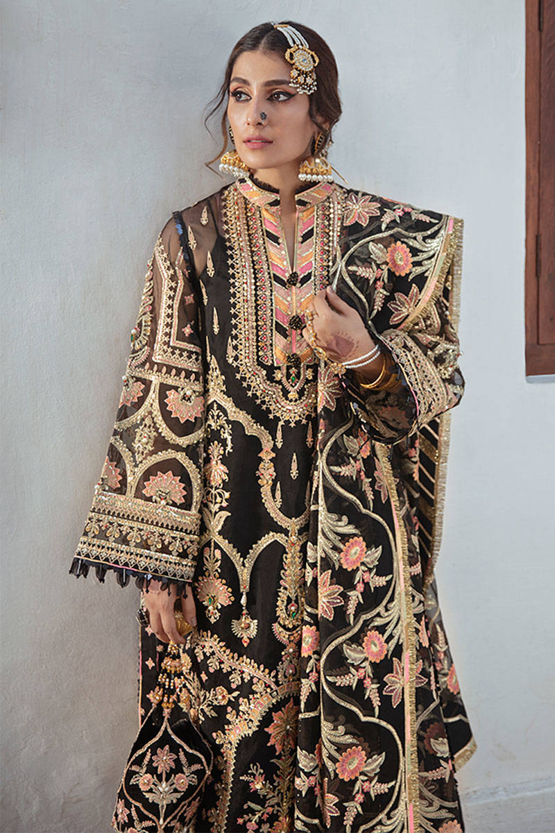 Mohsin Naveed Ranjha MNR Wedding Festive Unstitched Organza Embroidered MALHAR ZWU-04 - Image 3