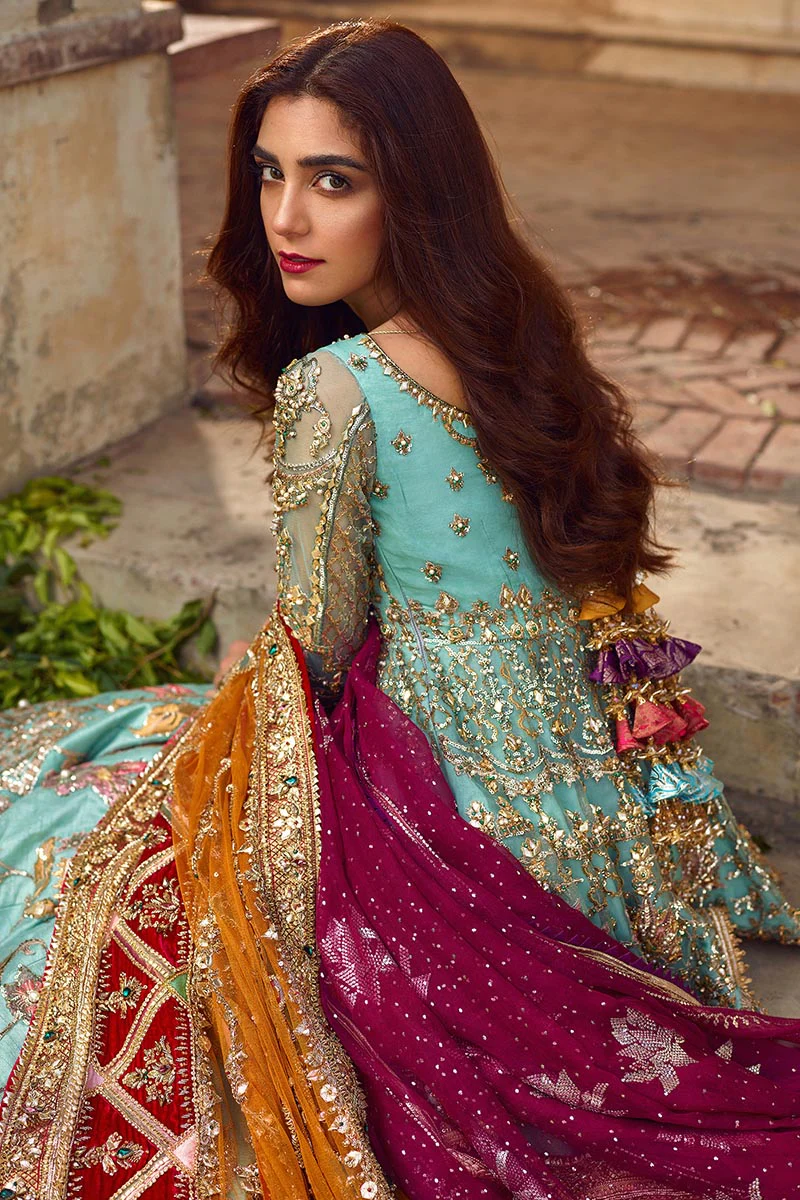 Mohsin Naveed Ranjha Wedding Festive Organza Embroidered Suits RONAQ JAHAN - Image 4