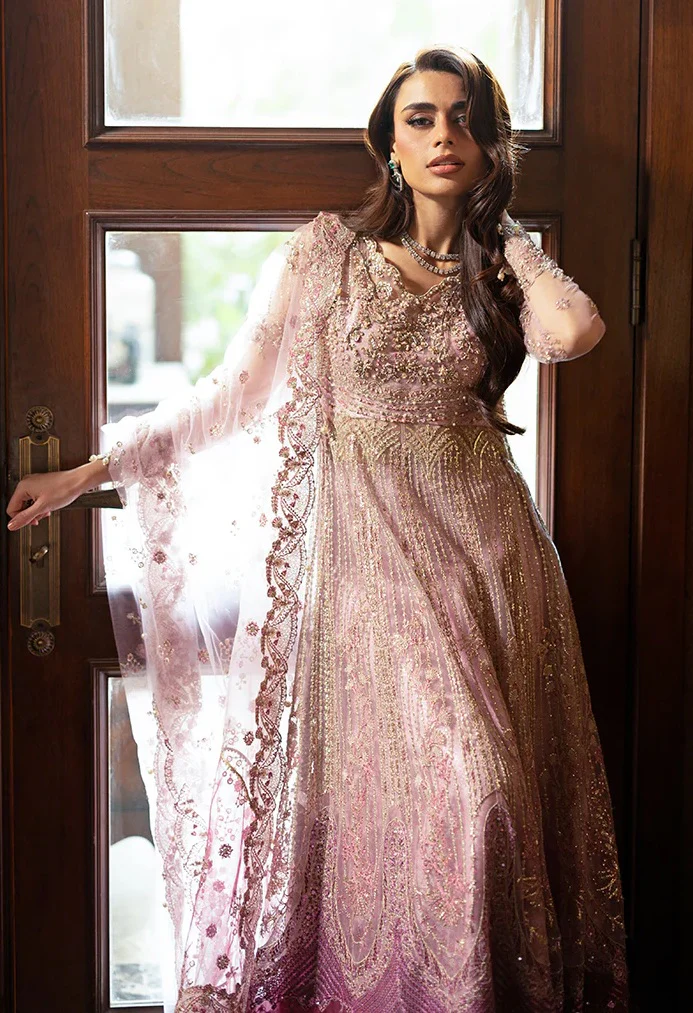 Mushq - Luxury Net Embroidered 3 Piece Unstitched - GEET - Image 4