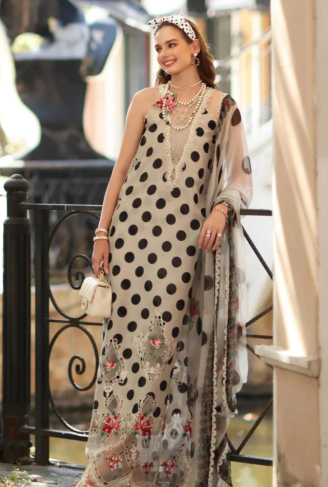 Noor By Saadia Asad -Swiss  Lawn Embroidered 3 Piece Unstitched - D-04B - Image 2