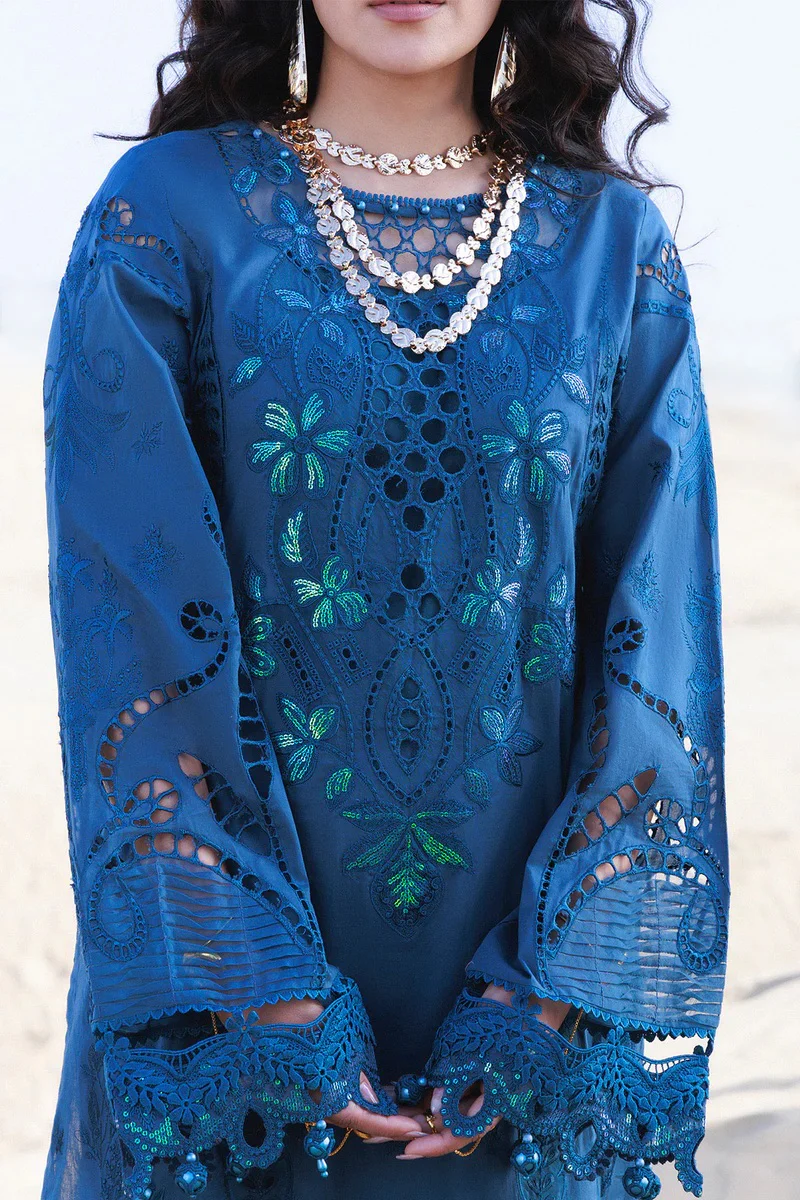 Nureh - Luxury Lawn Embroidered 3 Piece Unstitched - Kaia NE-229 - Image 3
