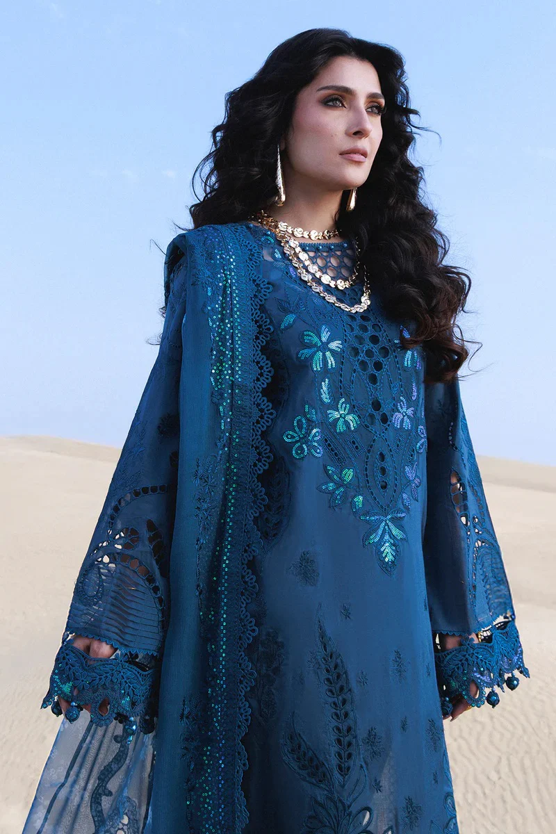 Nureh - Luxury Lawn Embroidered 3 Piece Unstitched - Kaia NE-229 - Image 4