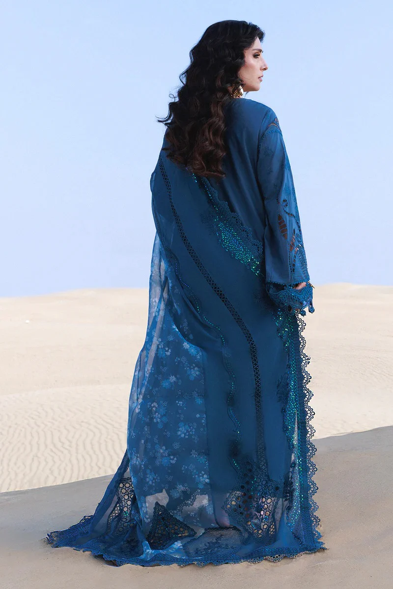 Nureh - Luxury Lawn Embroidered 3 Piece Unstitched - Kaia NE-229 - Image 8