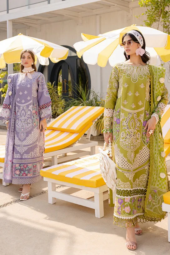 Parishay Monaco - Luxury Lawn Embroidered 3 Piece Unstitched - MS - 04 - Image 4