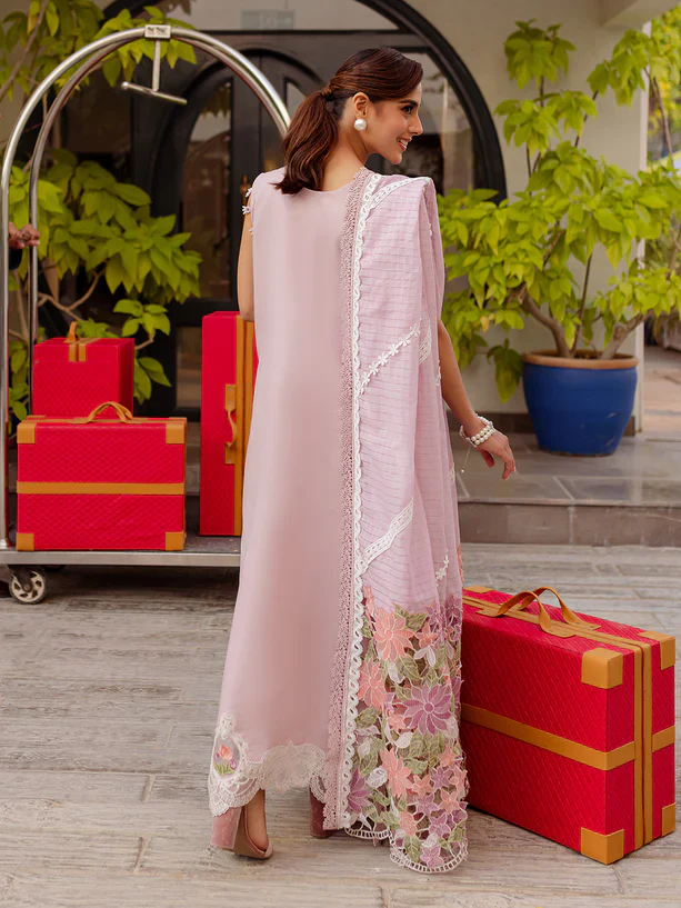 Parishay Luxury Lawn Embroidered 3 Piece Unstitched - MS-07 - Image 7