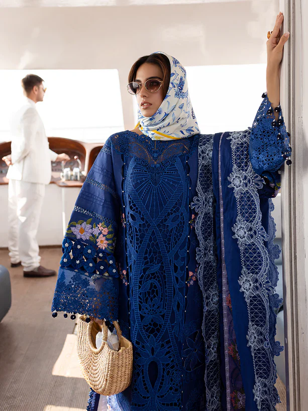 Parishay - MS-06 Luxury Lawn Embroidered 3 Pc Unstitched Monaco - Image 10