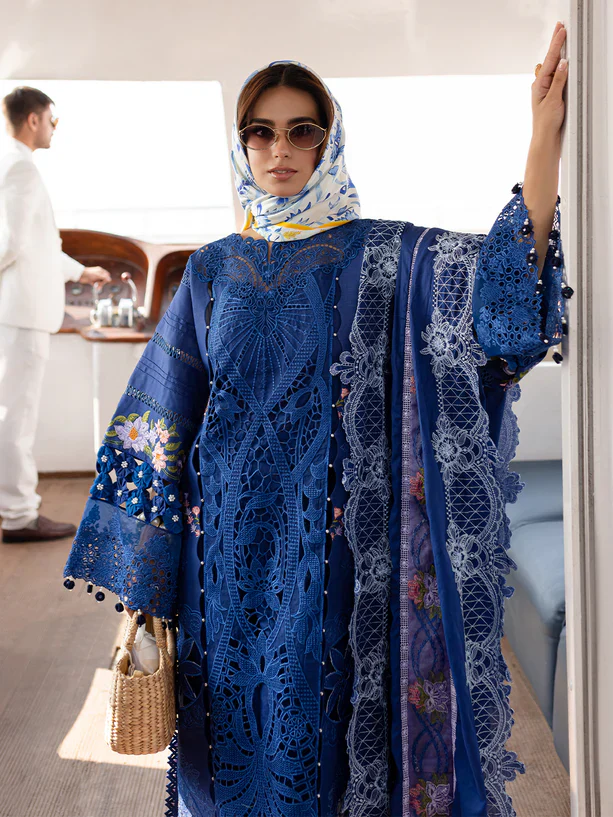 Parishay - MS-06 Luxury Lawn Embroidered 3 Pc Unstitched Monaco - Image 11