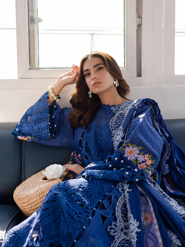 Parishay - MS-06 Luxury Lawn Embroidered 3 Pc Unstitched Monaco - Image 8