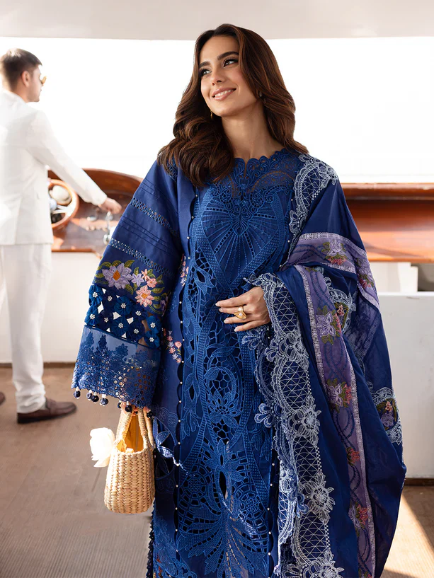 Parishay - MS-06 Luxury Lawn Embroidered 3 Pc Unstitched Monaco - Image 9