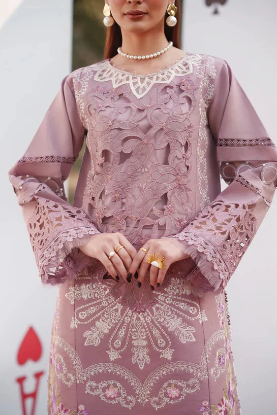 Parishay - SQ-02 - Luxury Lawn Embroidered 3 Piece Unstitched - Image 2