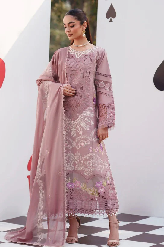 Parishay - SQ-02 - Luxury Lawn Embroidered 3 Piece Unstitched - Image 4