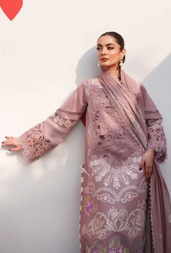 Parishay - SQ-02 - Luxury Lawn Embroidered 3 Piece Unstitched - Image 6
