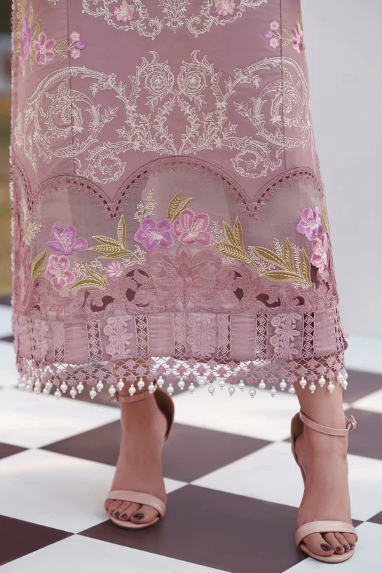 Parishay - SQ-02 - Luxury Lawn Embroidered 3 Piece Unstitched - Image 7