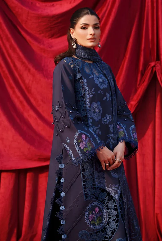Parishay - SQ-09 - Luxury Lawn Embroidered 3 Piece Unstitched - Image 5