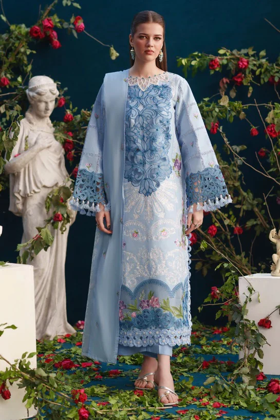 Parishay - SQ-12 - Luxury Lawn Embroidered 3 Piece Unstitched - Image 3