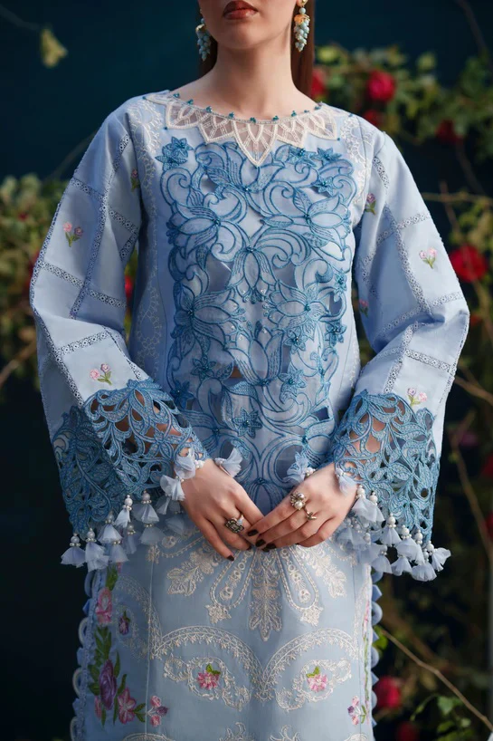 Parishay - SQ-12 - Luxury Lawn Embroidered 3 Piece Unstitched - Image 4