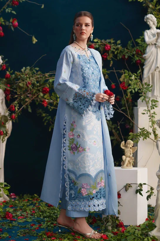 Parishay - SQ-12 - Luxury Lawn Embroidered 3 Piece Unstitched - Image 6