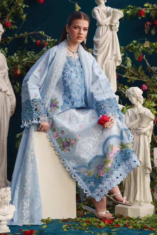 Parishay - SQ-12 - Luxury Lawn Embroidered 3 Piece Unstitched - Image 8