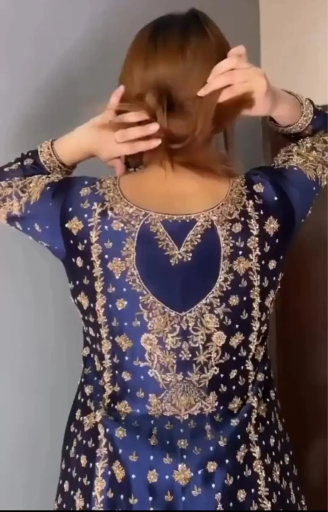 Poshkari Luxury Raw Silk Hand Emblishment Collection Monam Luxe - Image 2