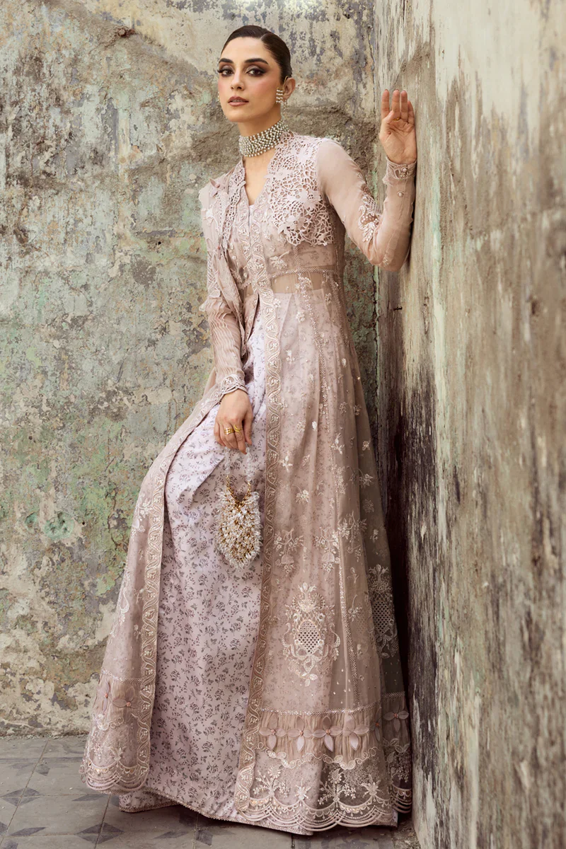 Qalamkar Embroidered Luxury Chiffon Unstitched 4Pc Suit WC-01 AISLA - Image 3