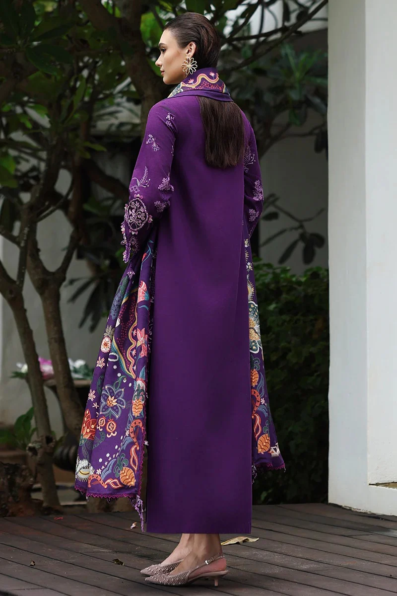 Qalamkar - KL-15 IRIS | Lawn Embroidered 3 Piece Unstitched - Image 6
