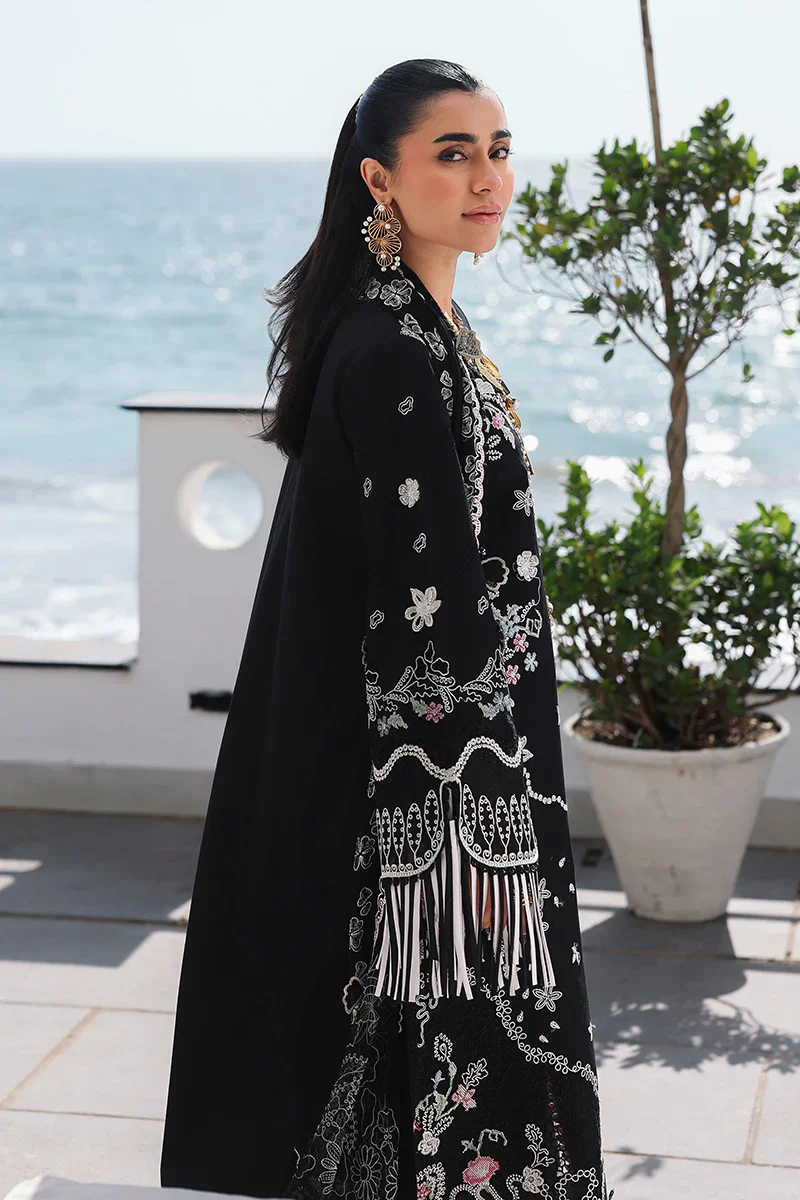 Qalamkar Luxury Lawn 3 Pc Embroidered Suit SA-02 LIANA Eid Collection - Image 10