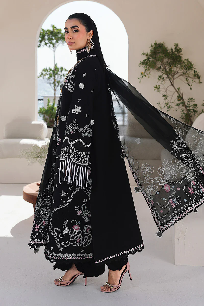 Qalamkar Luxury Lawn 3 Pc Embroidered Suit SA-02 LIANA Eid Collection - Image 2