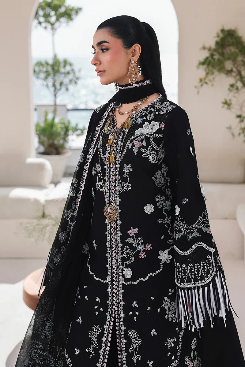 Qalamkar Luxury Lawn 3 Pc Embroidered Suit SA-02 LIANA Eid Collection - Image 7