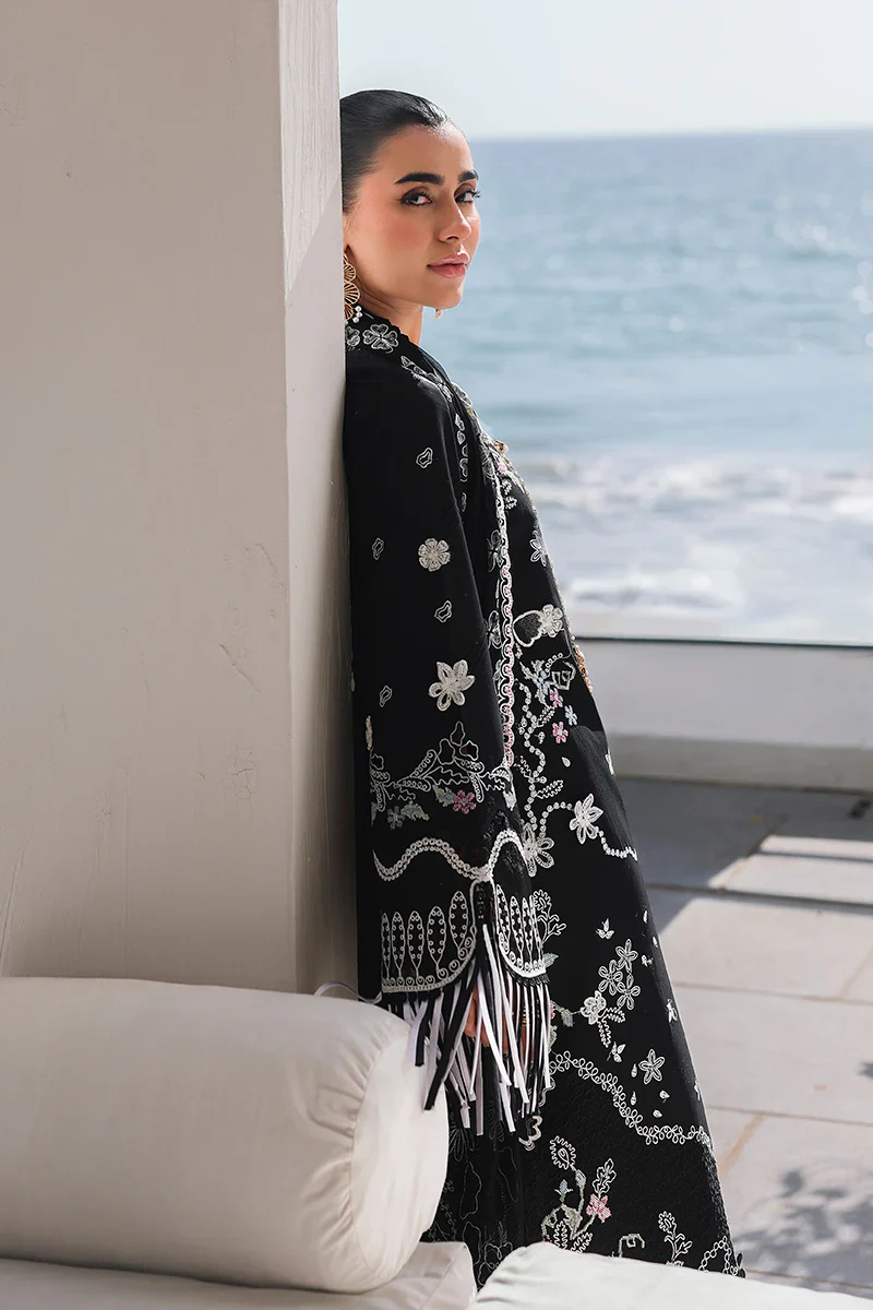 Qalamkar Luxury Lawn 3 Pc Embroidered Suit SA-02 LIANA Eid Collection - Image 8