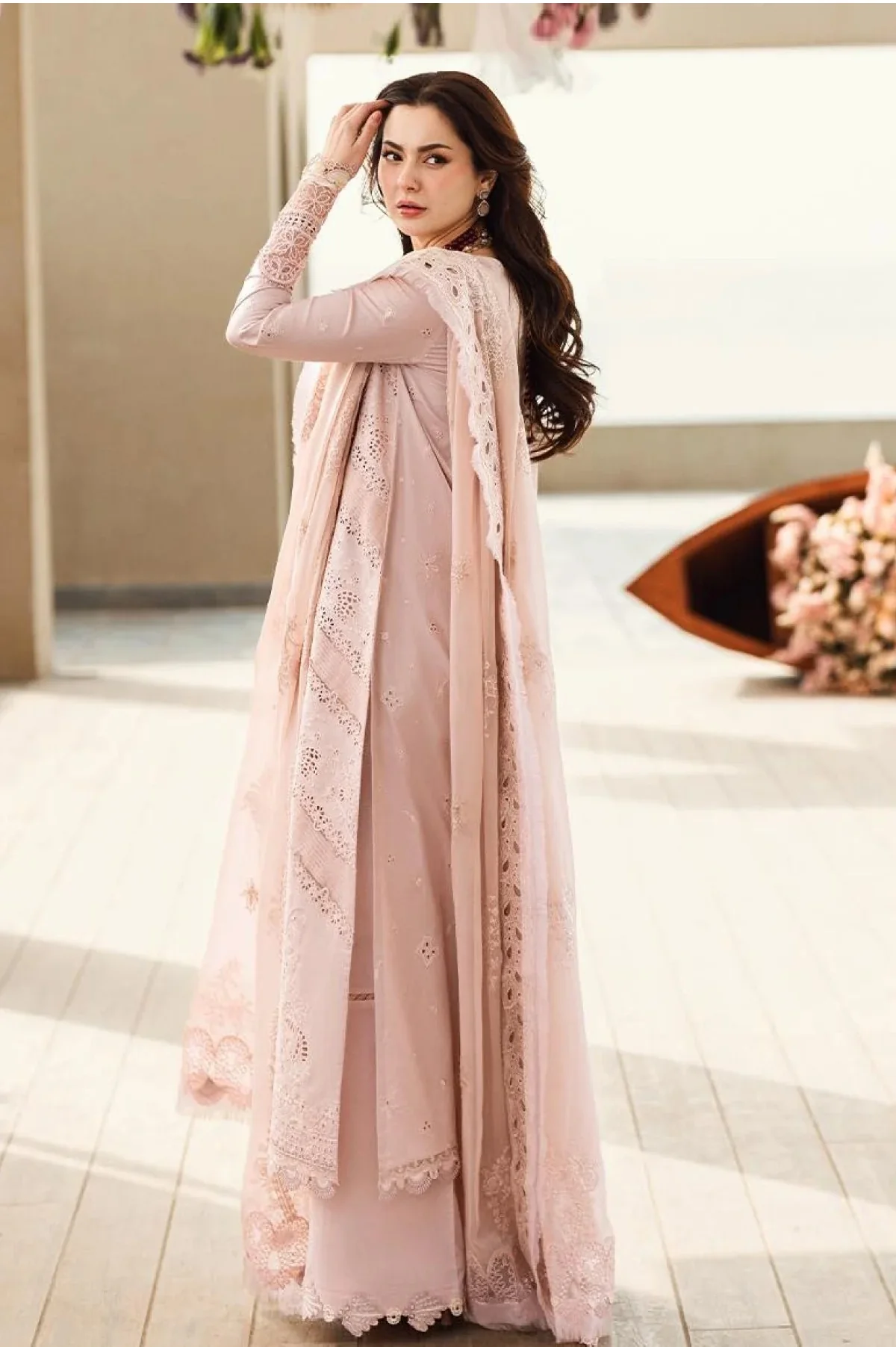 Qalamkar - Luxury Lawn Embroidered 3 Piece Unstitched - FK-10 Zoe - Image 3