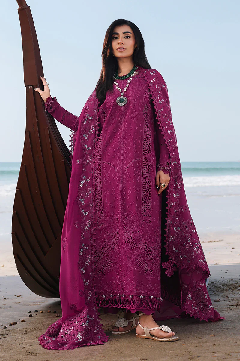Qalamkar Luxury Lawn Embroidered 3 Piece Unstitched SA-01 ZARA