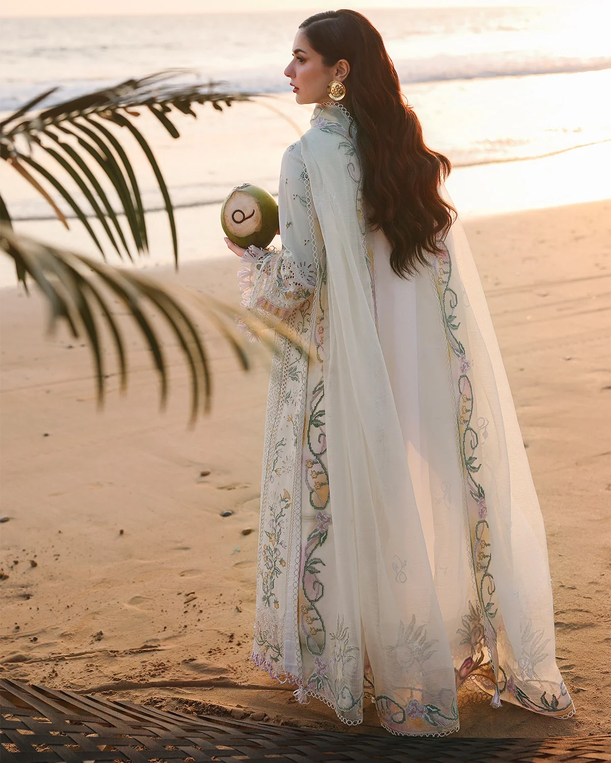 Qalamkar Luxury Lawn Embroidered 3 Piece Unstitched SA-10 ILARA - Image 7