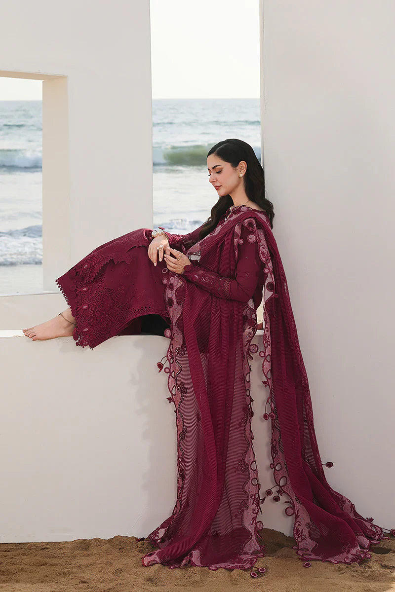 Qalamkar Luxury Lawn Embroidered Collection NELAM - Image 5