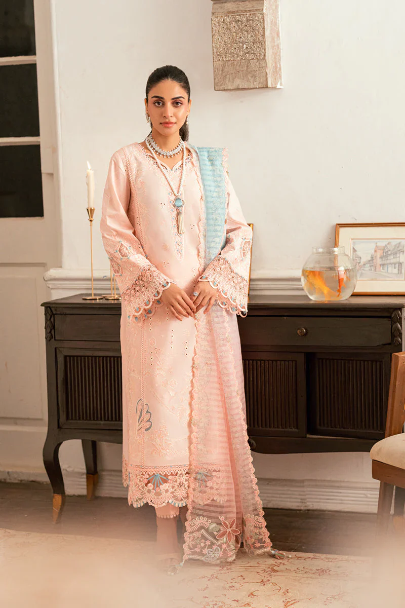 Qalamkar Luxury Lawn Unstitched Embroidered 3Pc Suit SB-05 Aleeza