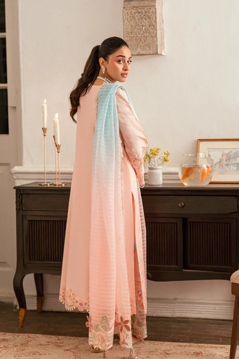 Qalamkar Luxury Lawn Unstitched Embroidered 3Pc Suit SB-05 Aleeza - Image 2