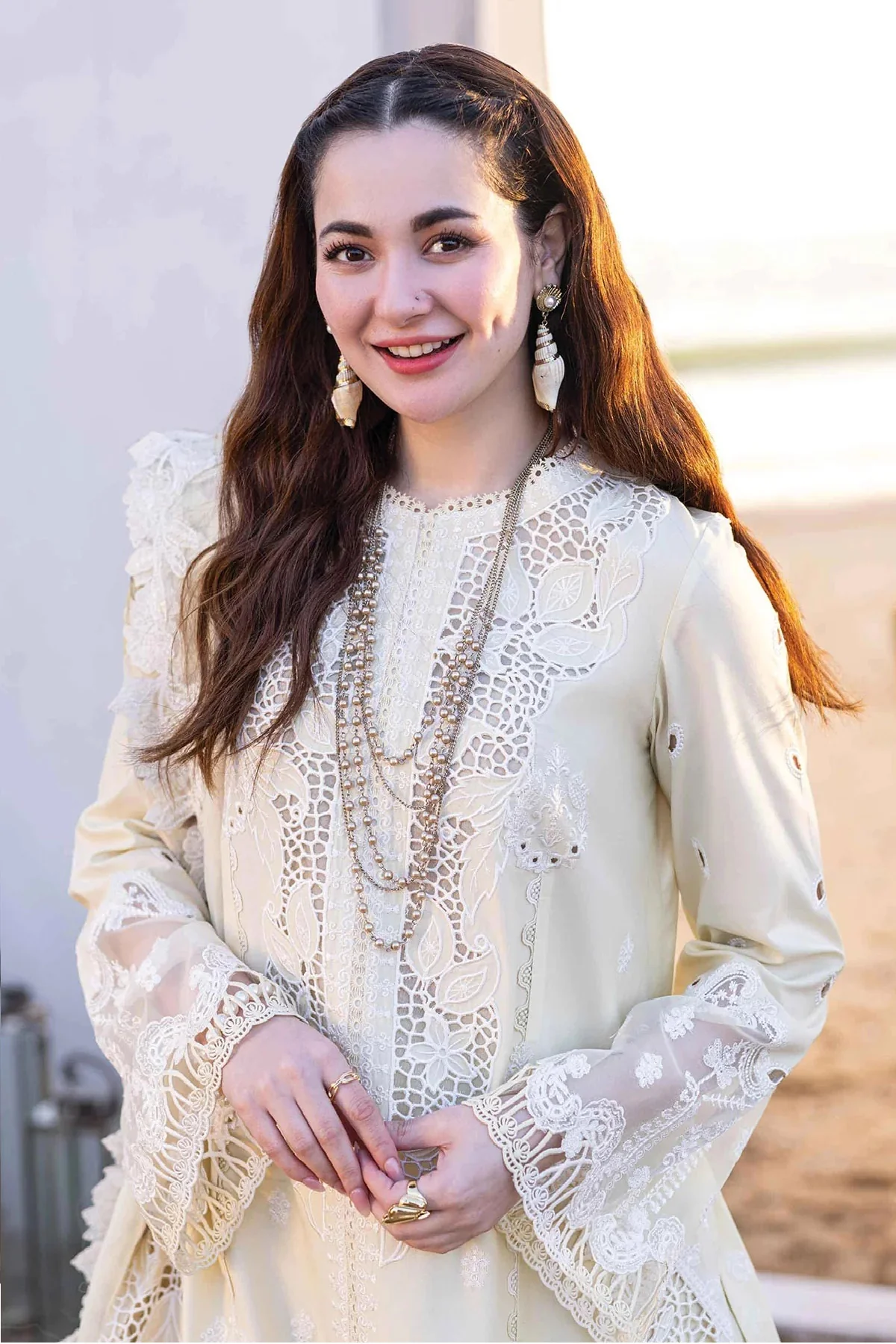 Qalamkar Sahil Kinare Luxury Lawn Embroidered 3 Piece Unstitched - FP-01 Jana - Image 4